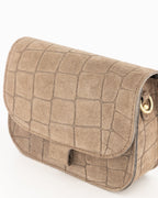 Suede Croco Schoudertas