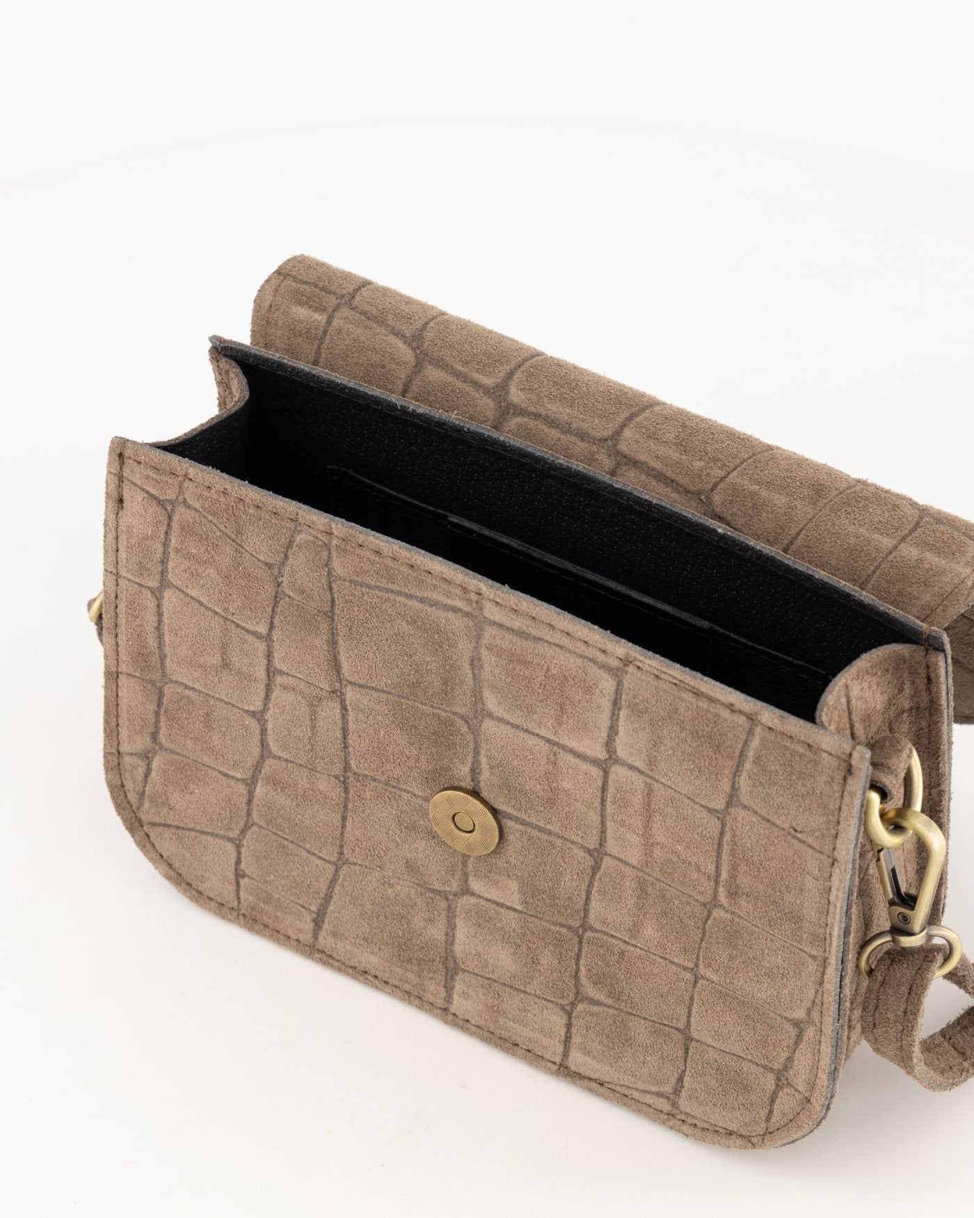 Suede Croco Schoudertas