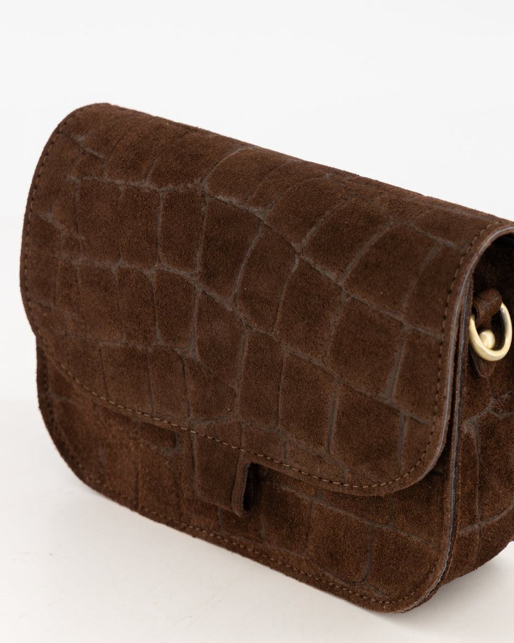 Suede Croco Schoudertas