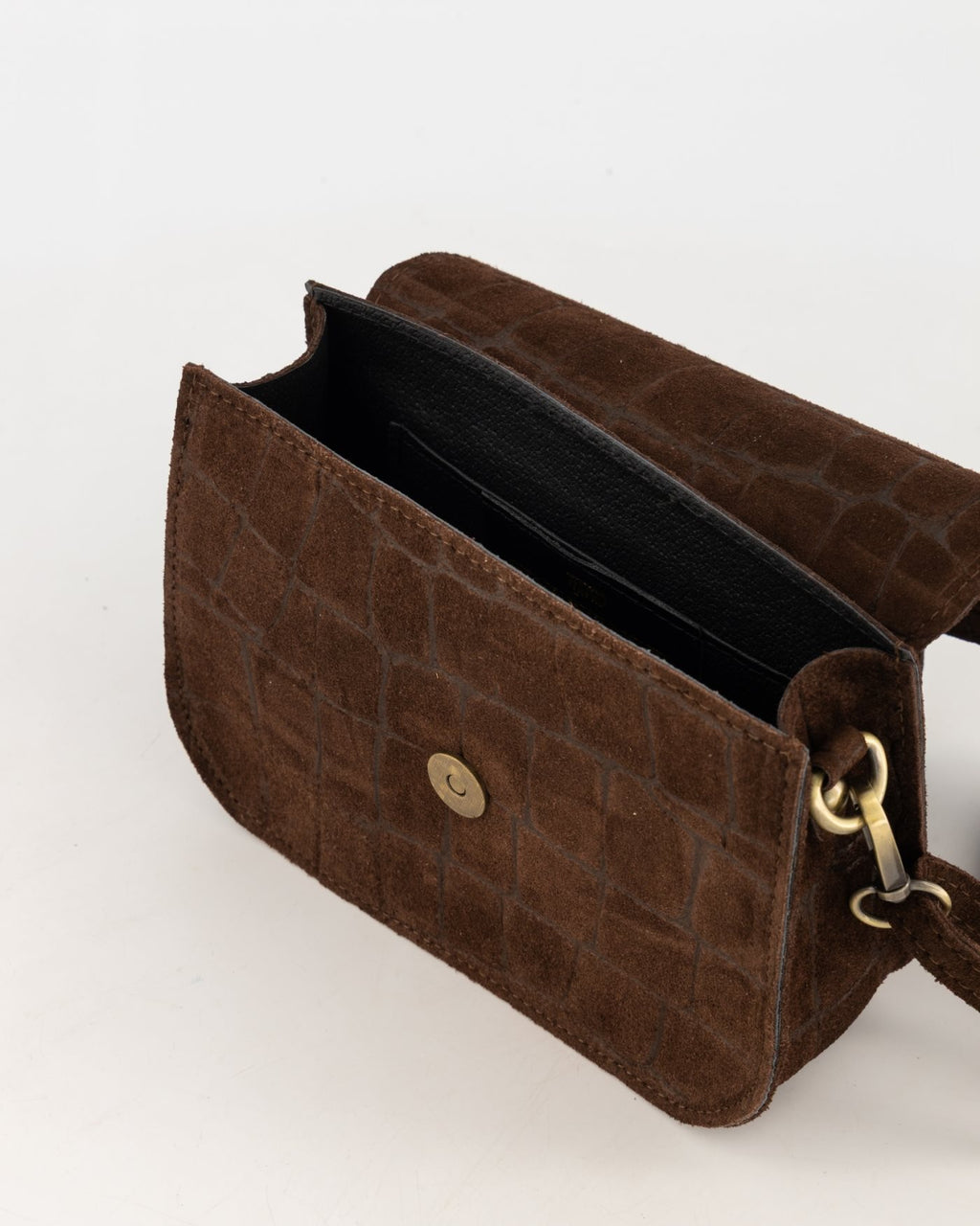 Suede Croco Schoudertas