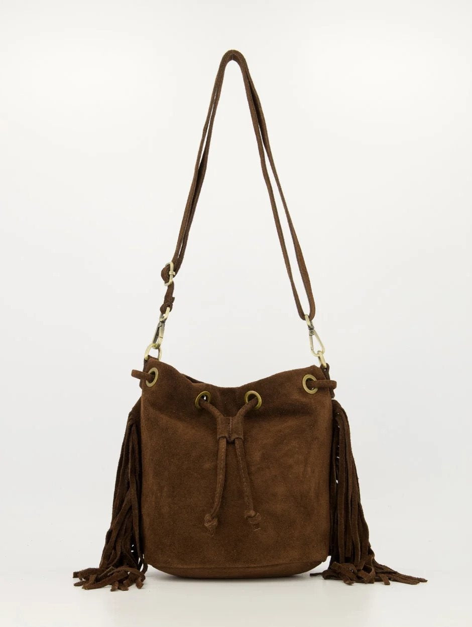 Suede Schoudertas