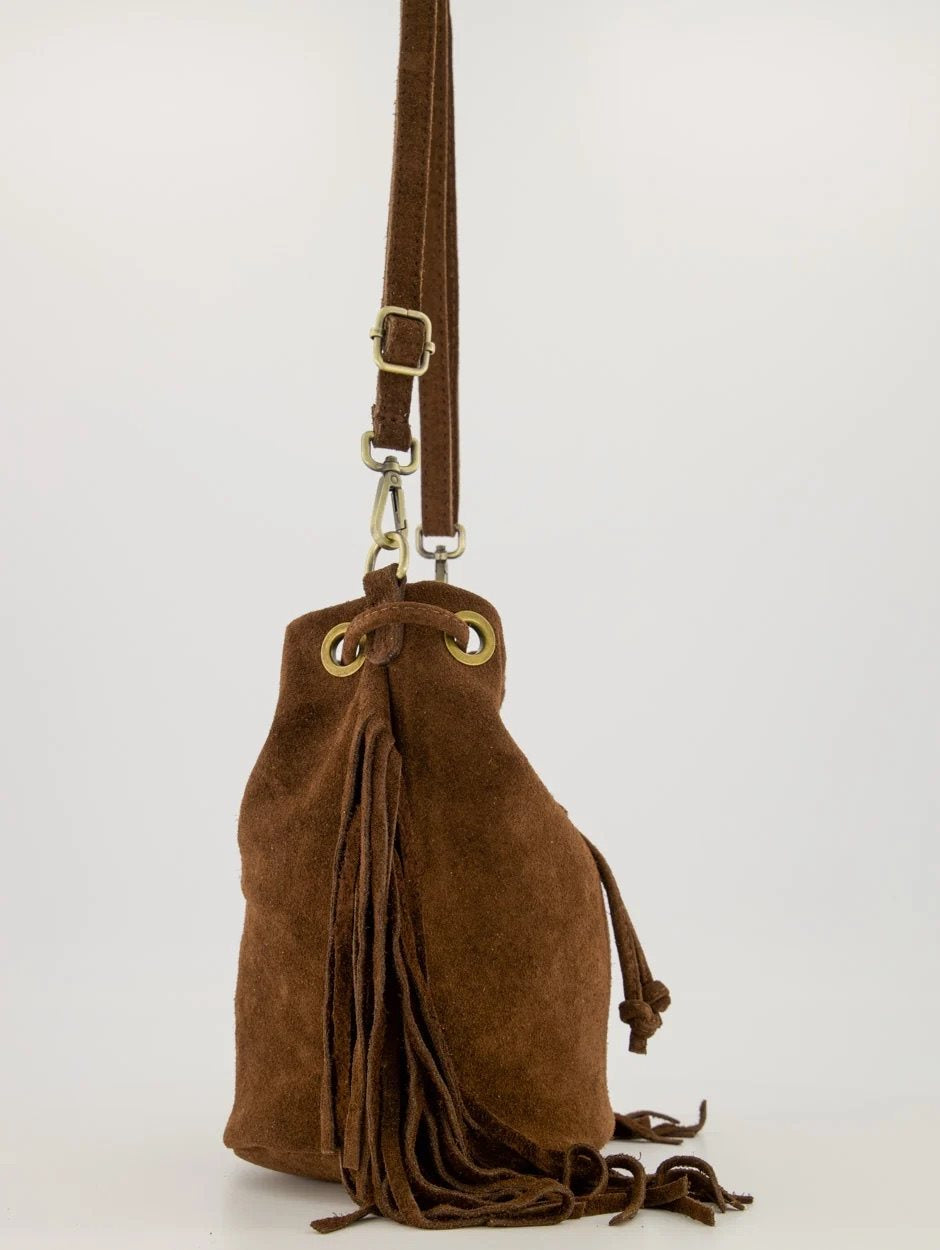 Suede Schoudertas