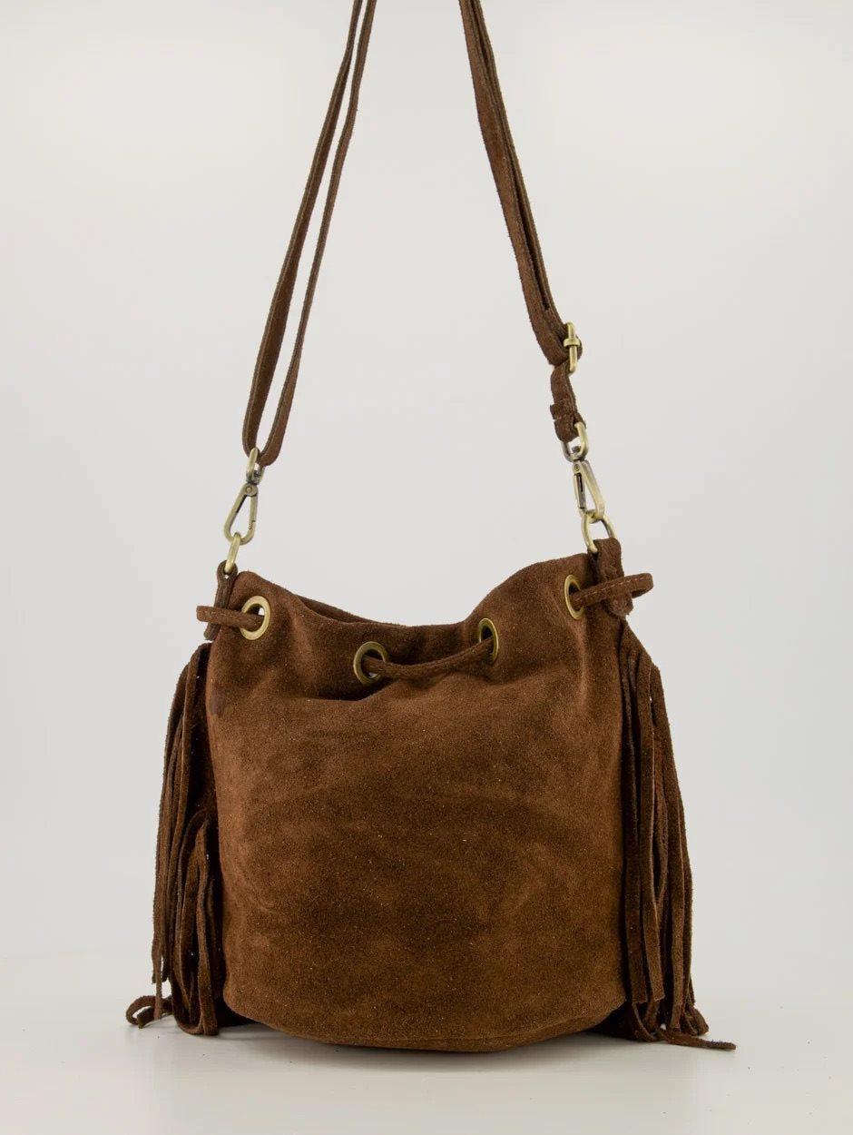 Suede Schoudertas