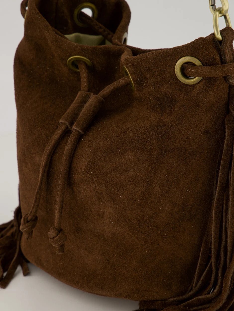 Suede Schoudertas
