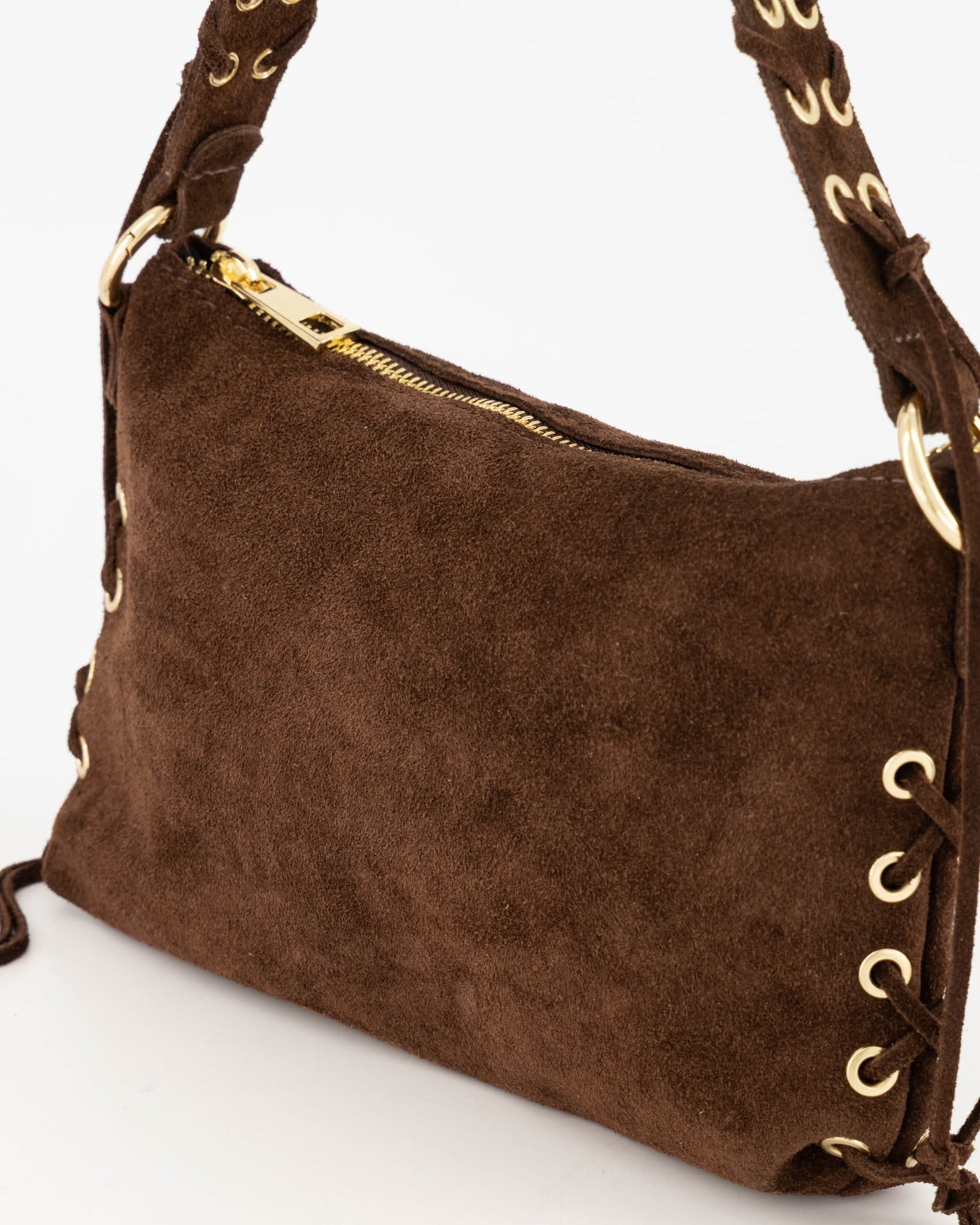 Suede Schoudertas