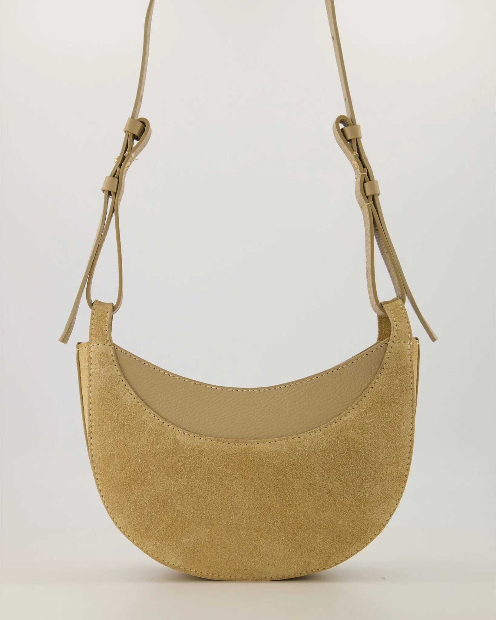Suede met Leer Crossbodytas