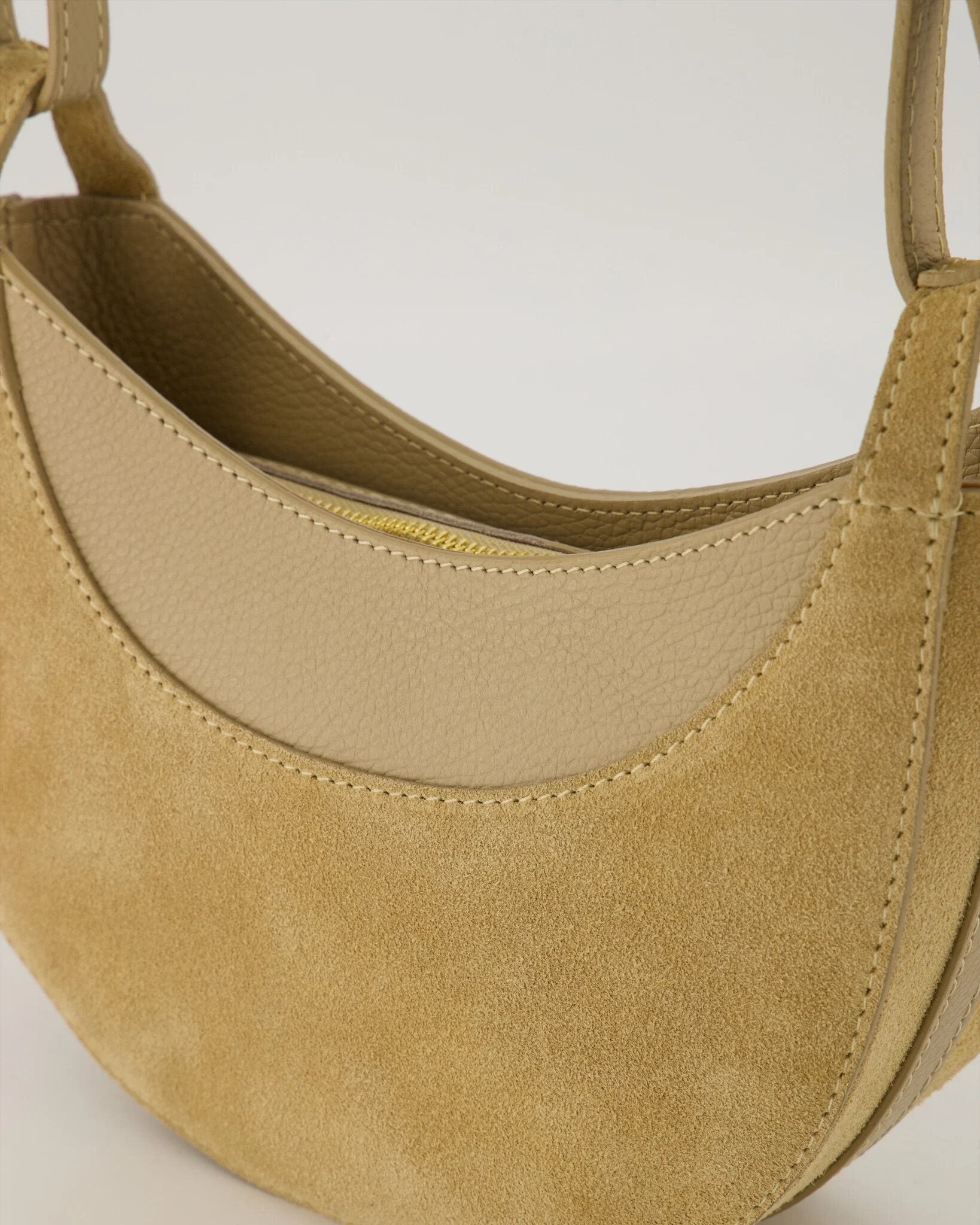 Suede met Leer Crossbodytas