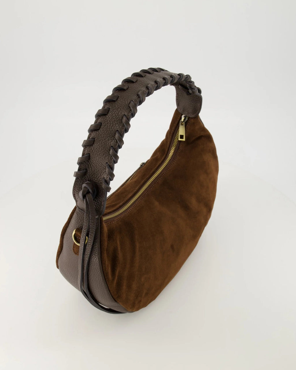 Suede met Leer Schoudertas