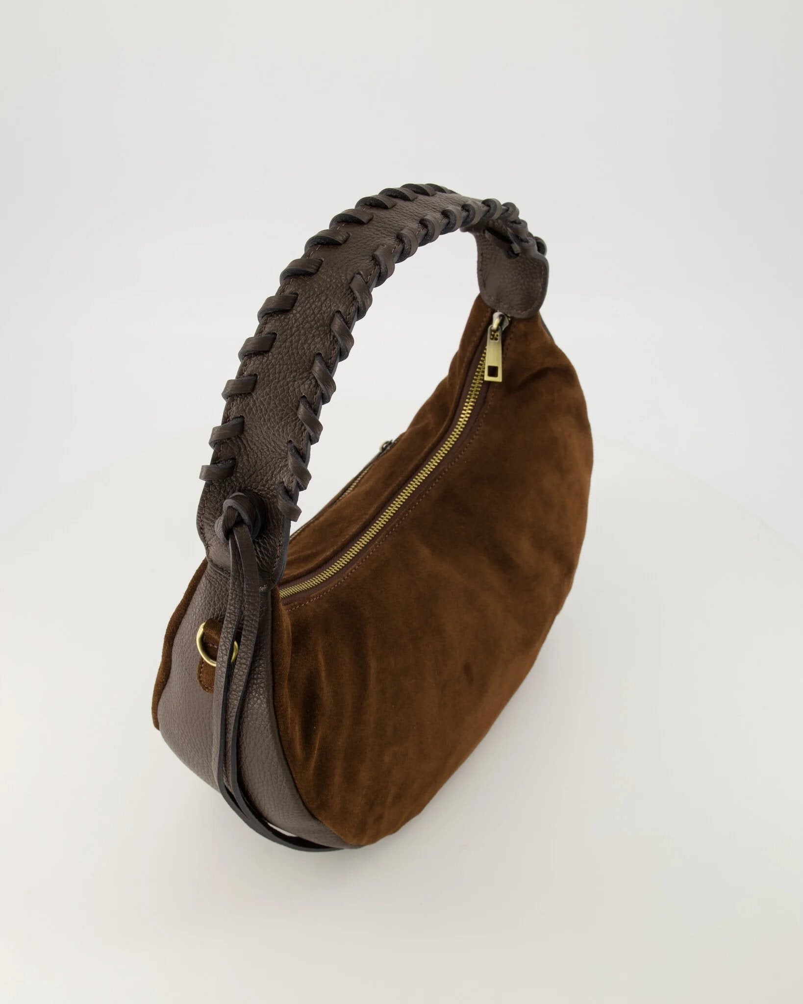 Suede met Leer Schoudertas