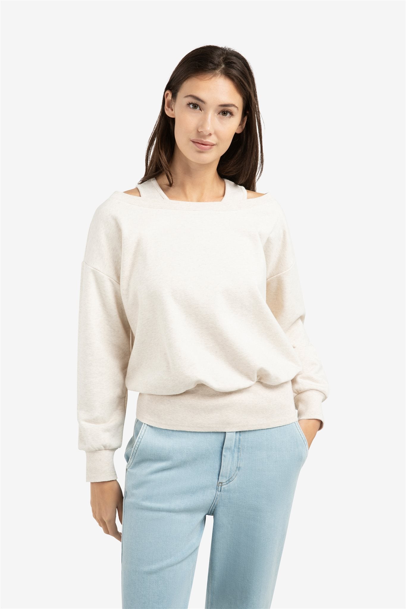 Sweatshirt met Gelaagde Hals