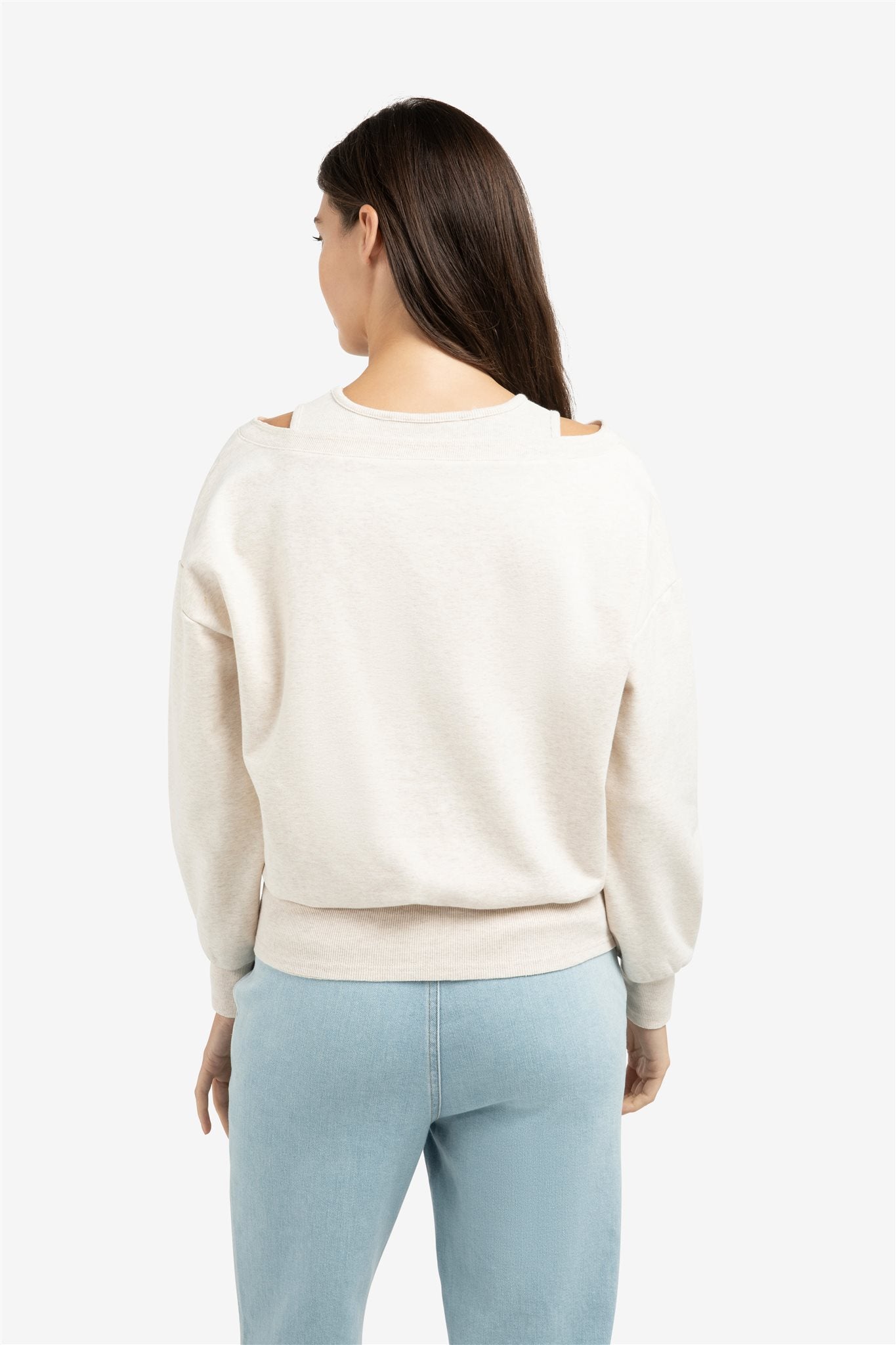 Sweatshirt met Gelaagde Hals