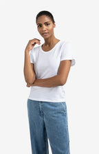 T-shirt met Ronde Ribhals