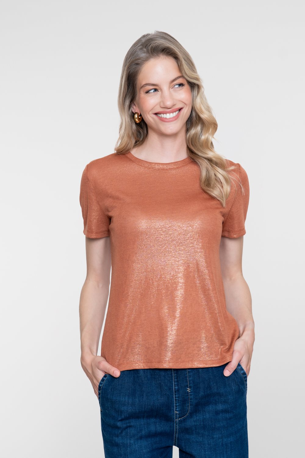 T-shirt met Foil Print