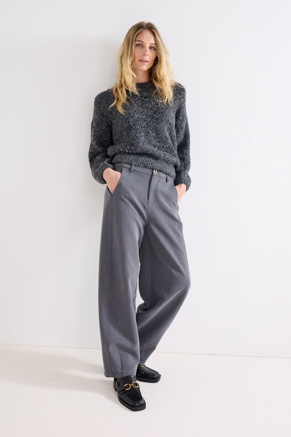 Tailored Barrel-Fit Trousers