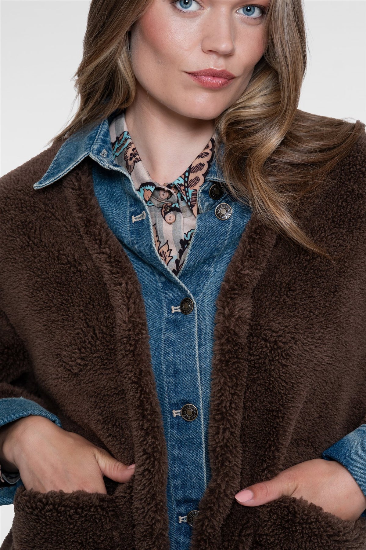 Teddy Jacket met Denim