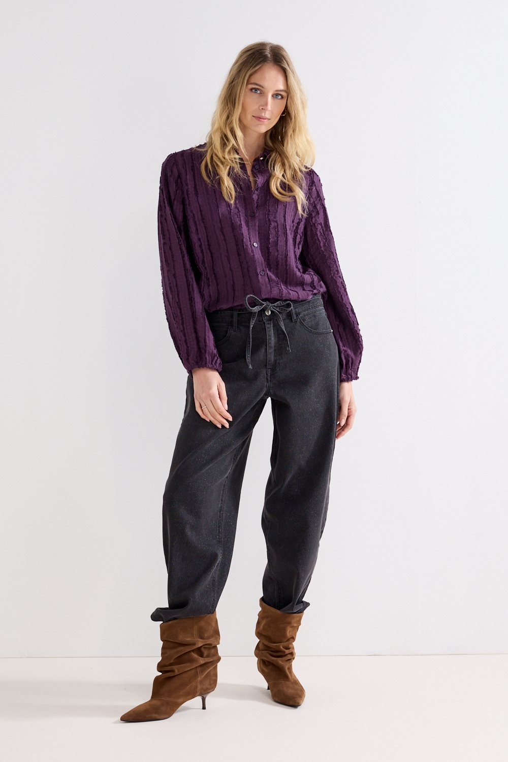 Textured Stripe Blouse