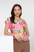 Top met Botanische Print