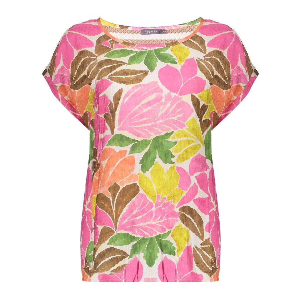 Top met Botanische Print
