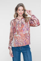 Top met Zachte Dessinprint