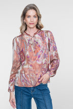 Top met Zachte Dessinprint