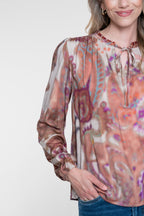 Top met Zachte Dessinprint