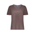 V-hals Top met Foil Print