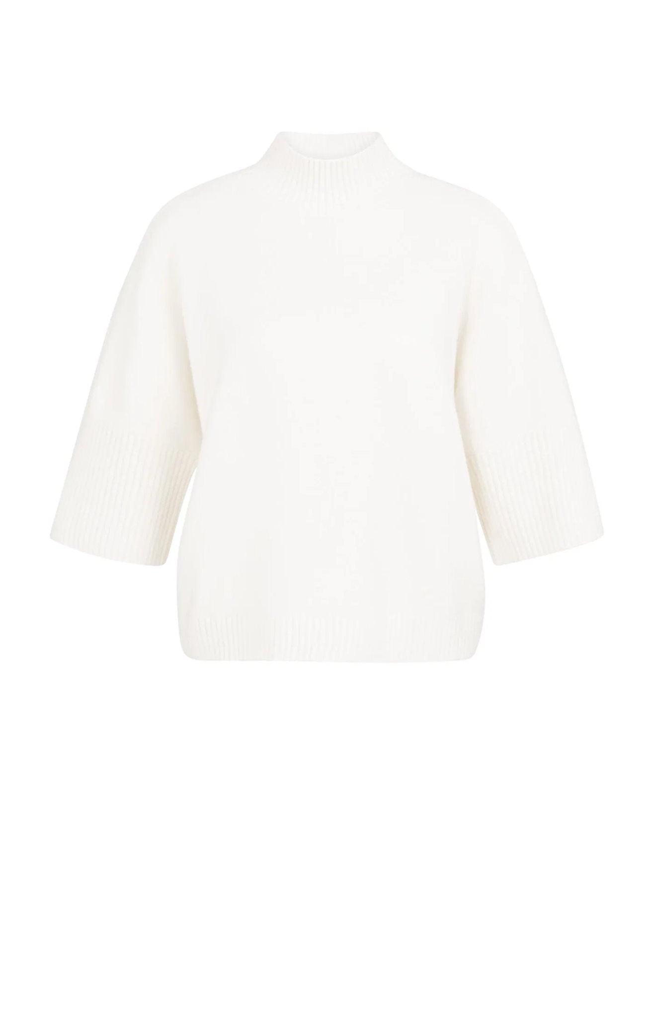 Trui met Geribde 3/4 Mouwen