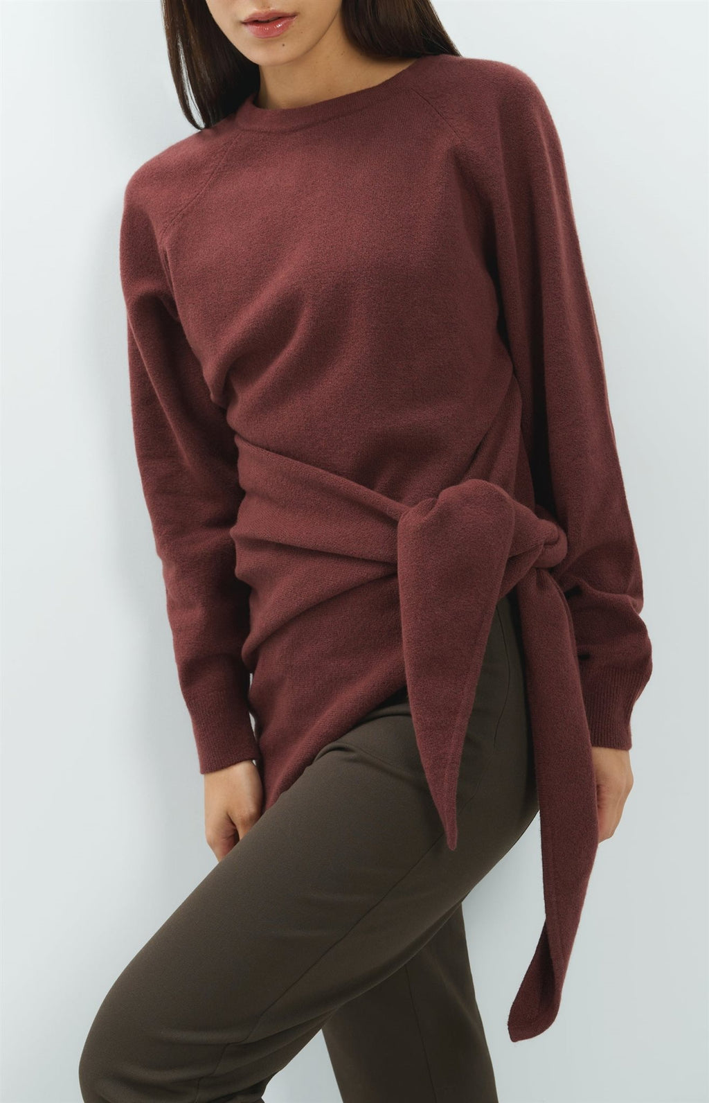 Trui met Open Rugdetail
