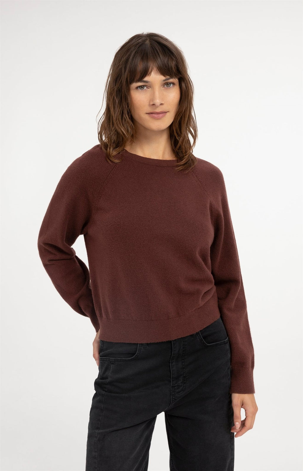 Trui met Open Rugdetail