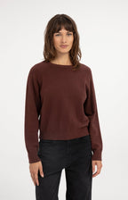 Trui met Open Rugdetail
