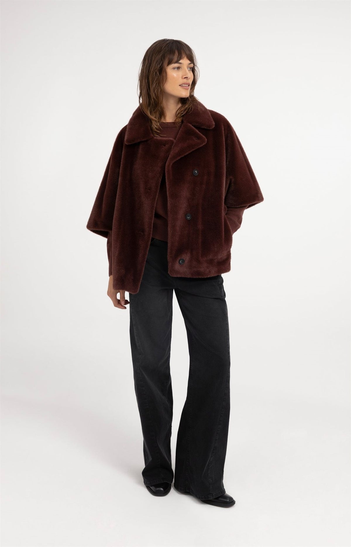 Trui met Open Rugdetail