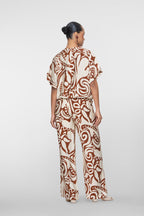 Bi-color Pantalon Swirl Print