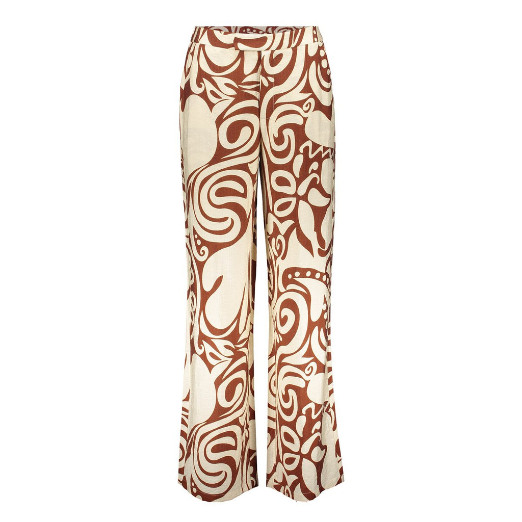 Bi-color Pantalon Swirl Print