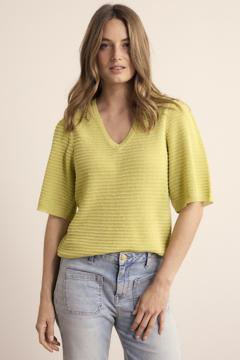 V-Neck Jumper Lurex
