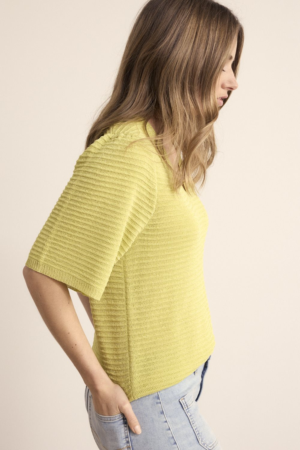 V-Neck Jumper Lurex