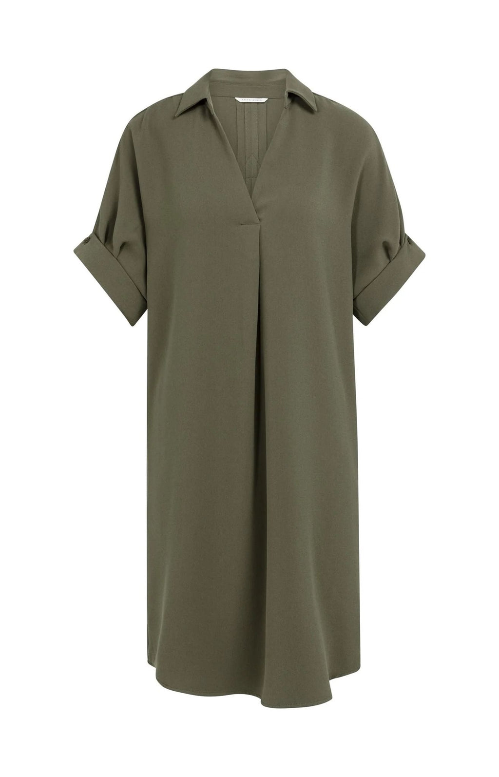 V-hals Jurk met Plooidetail
