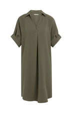 V-hals Jurk met Plooidetail