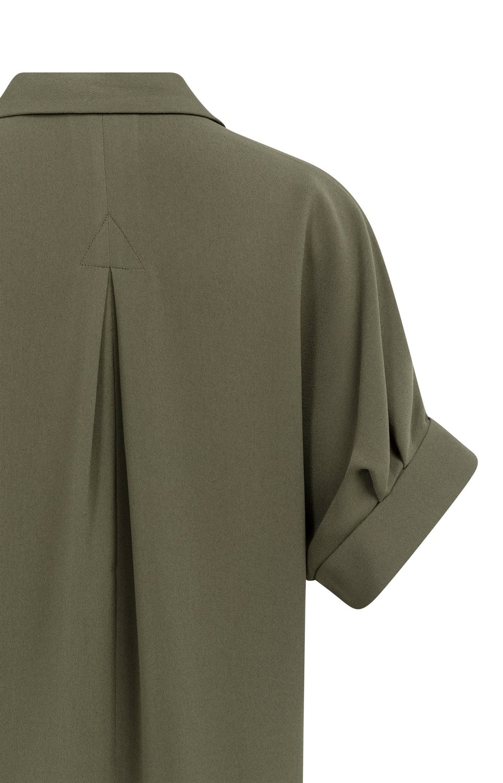 V-hals Jurk met Plooidetail
