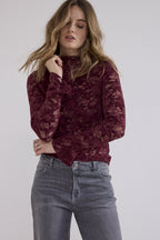 Velvet Stretch Lace Top