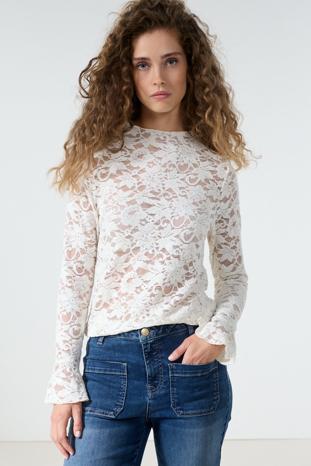 Velvet Stretch Lace Top