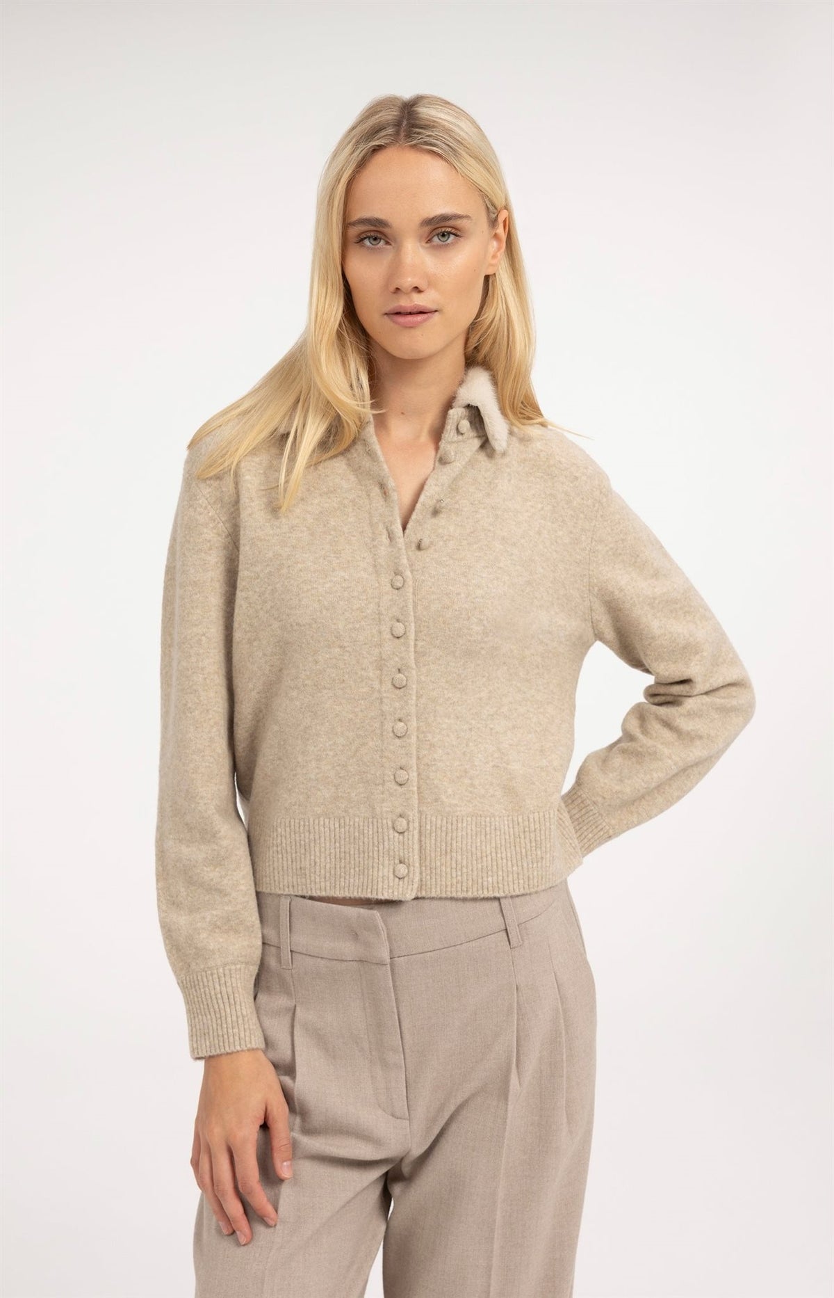 Vest met Afneembare Kraag