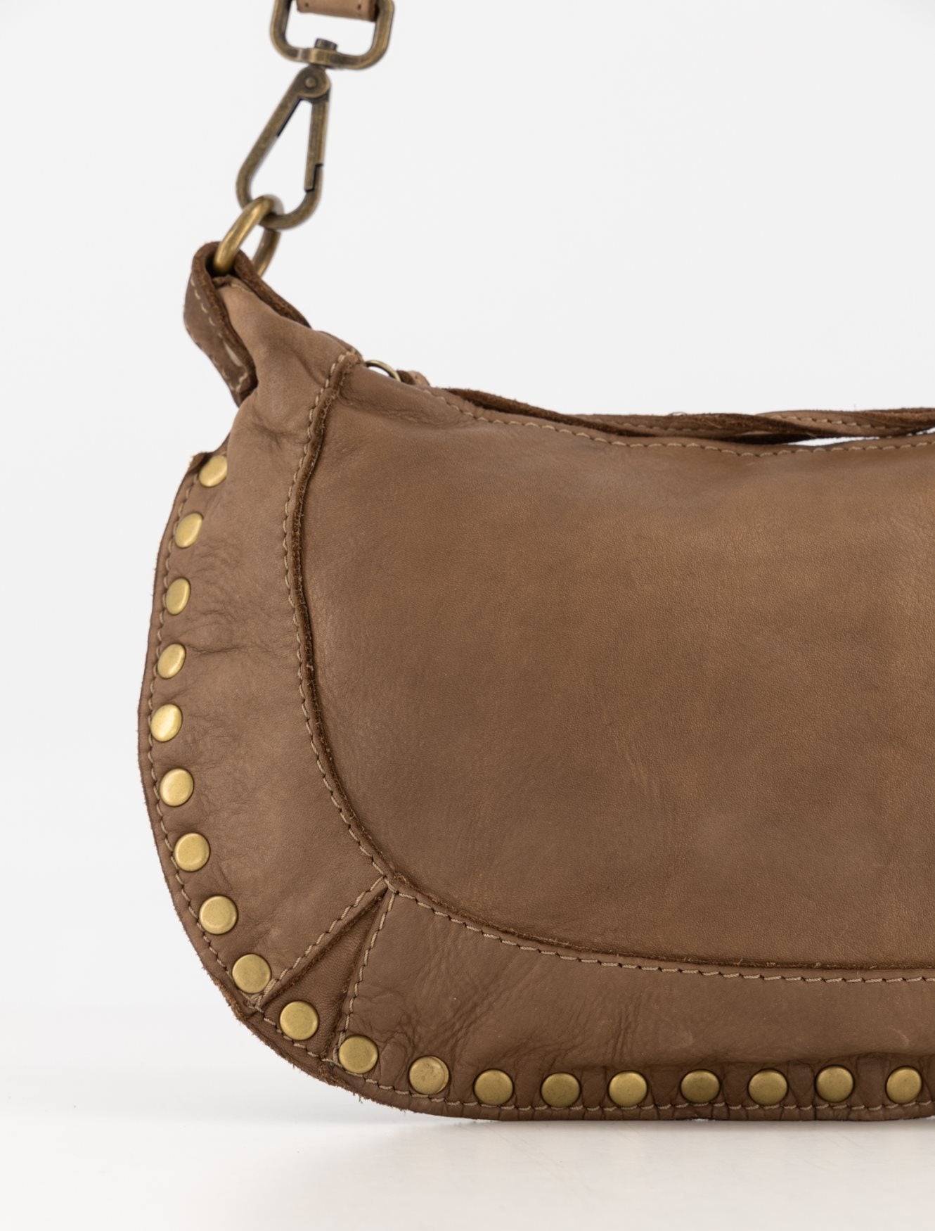 Washed Leren Crossbodytas