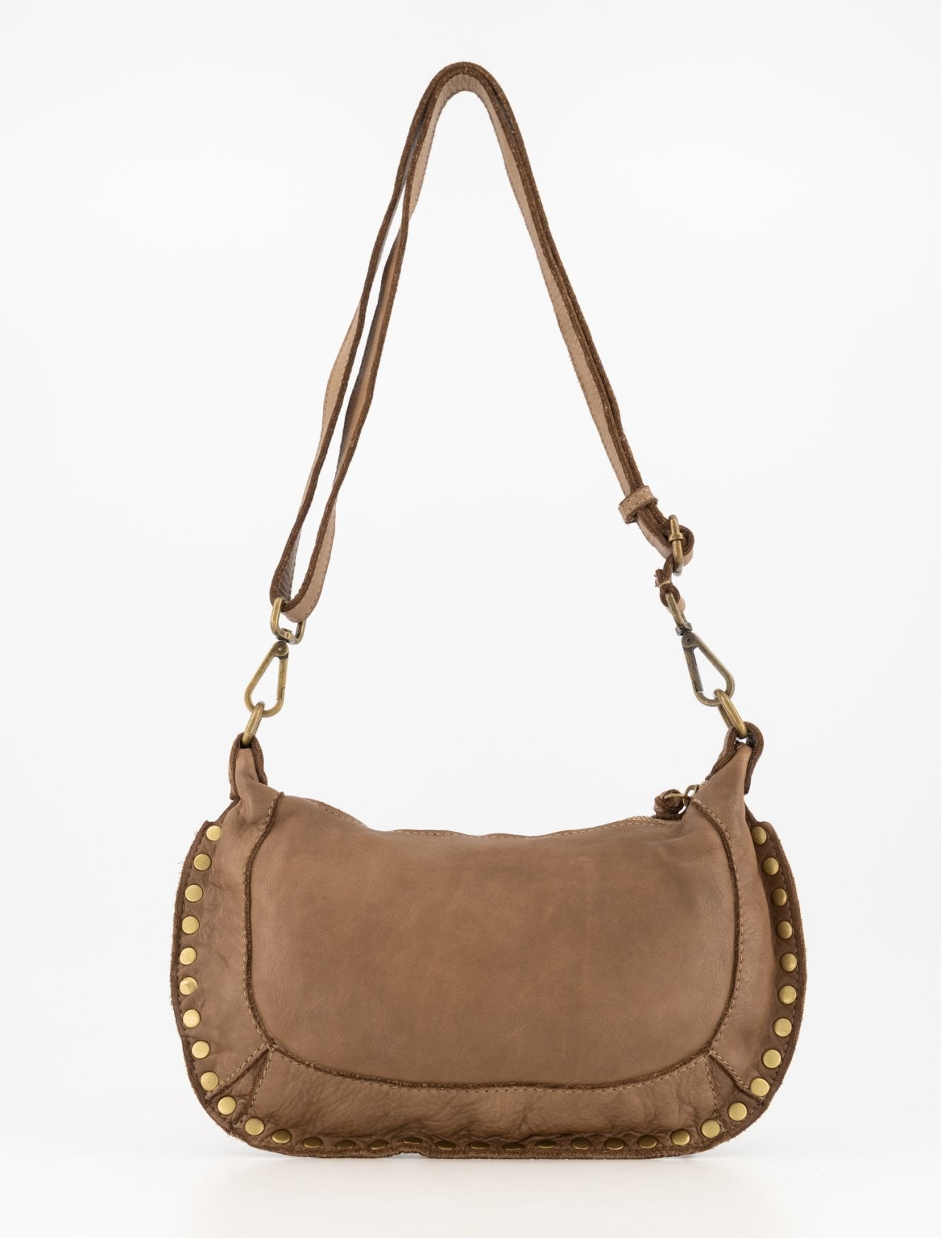 Washed Leren Crossbodytas