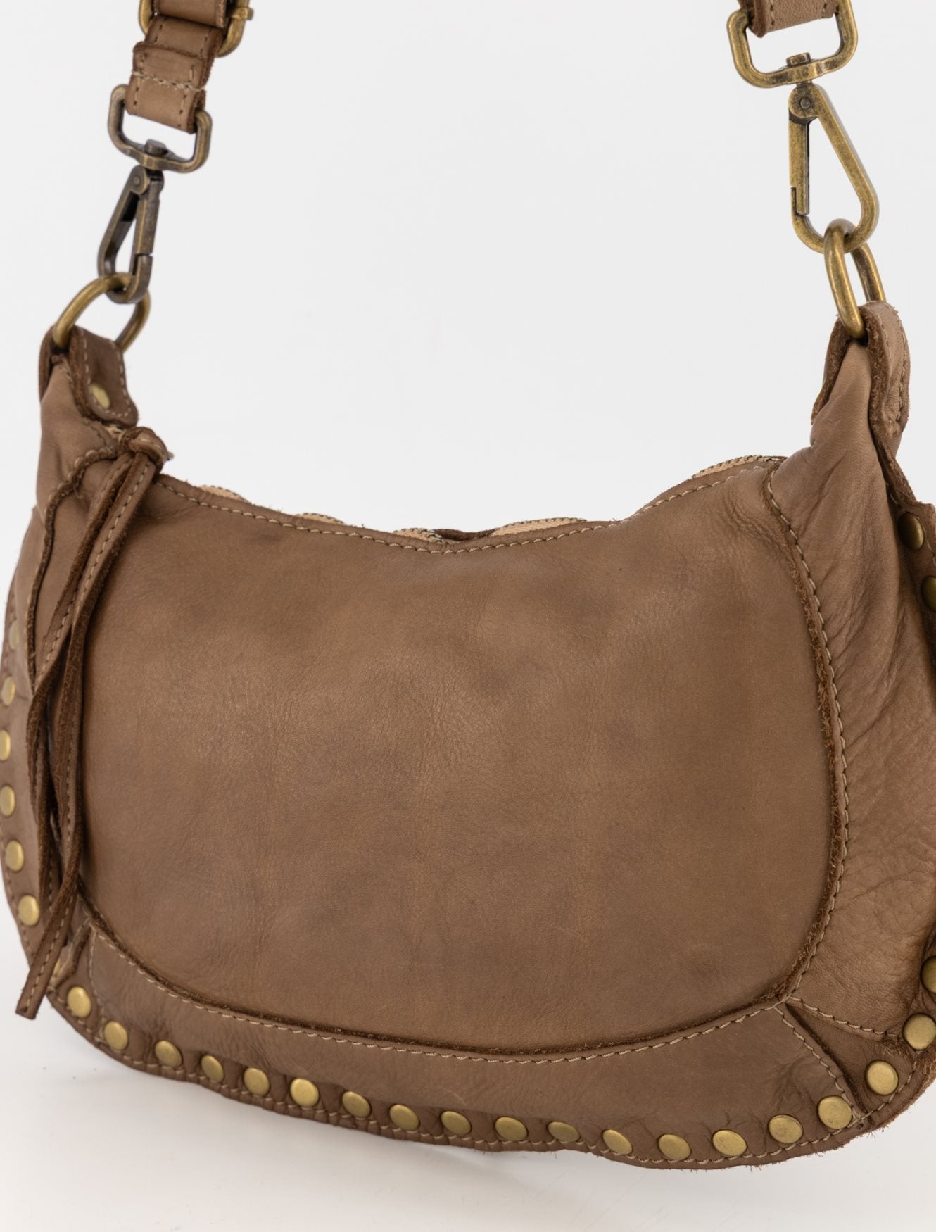 Washed Leren Crossbodytas