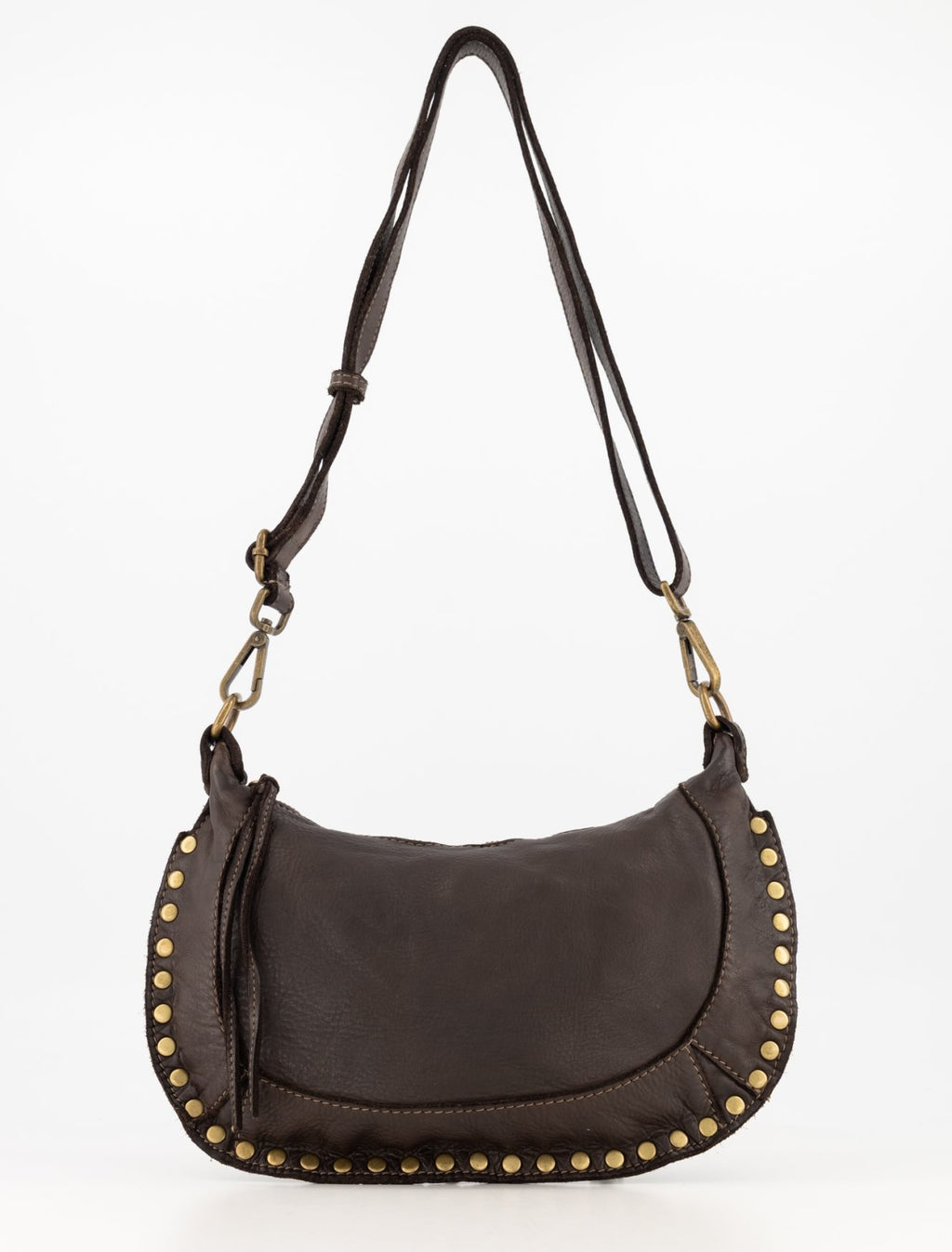 Washed Leren Crossbodytas