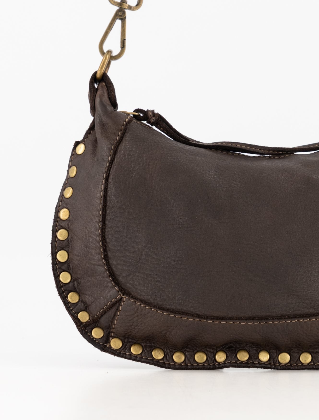 Washed Leren Crossbodytas