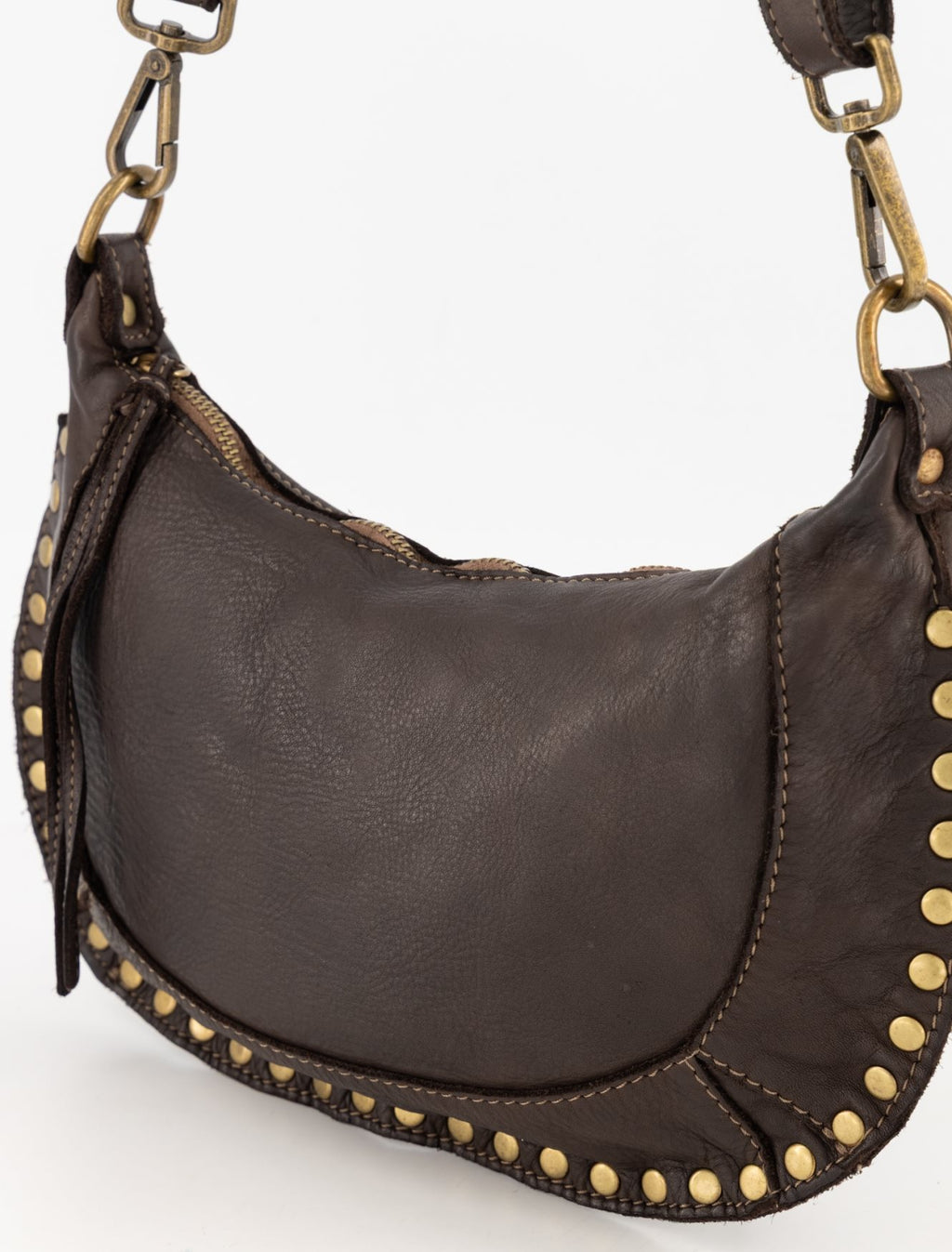 Washed Leren Crossbodytas