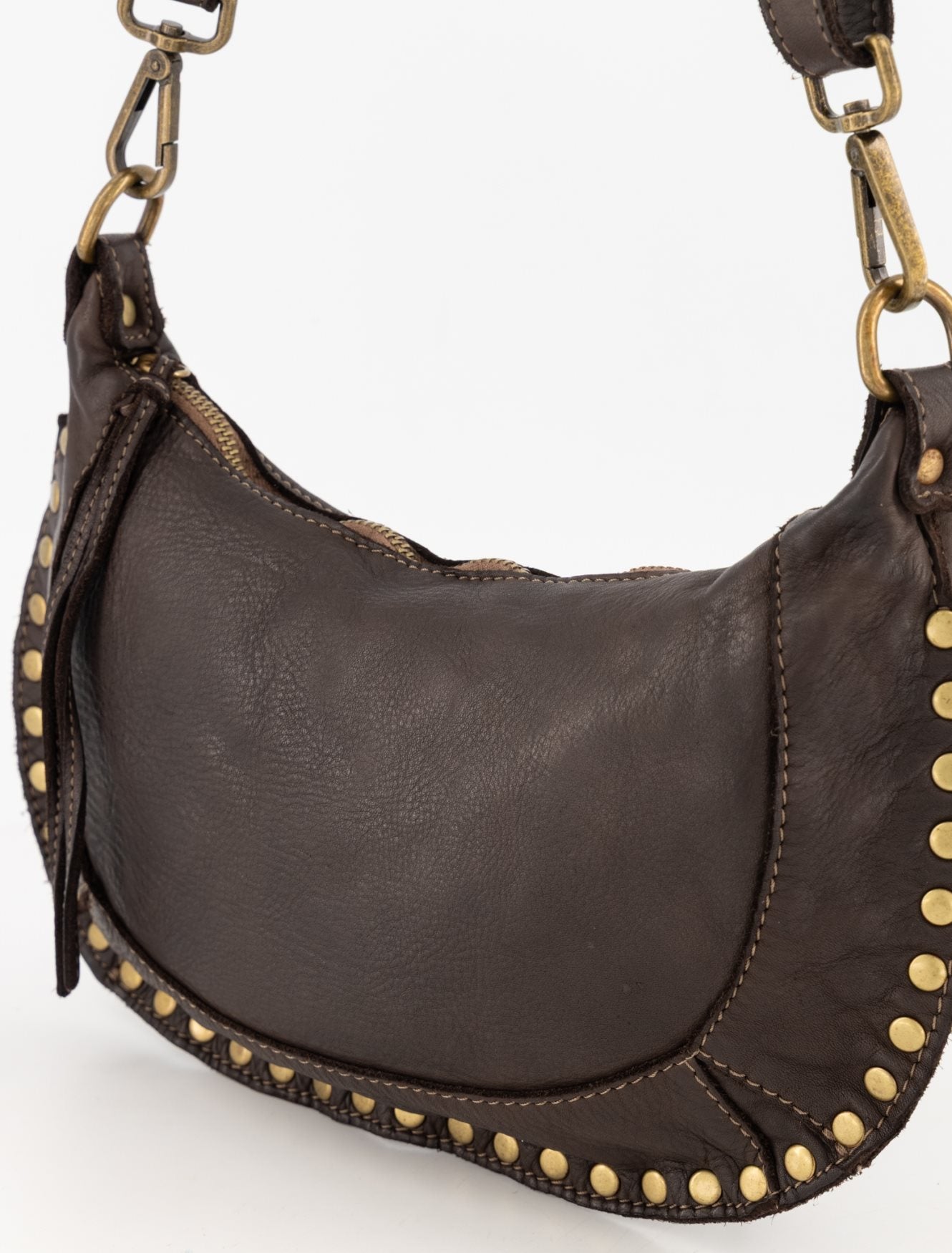 Washed Leren Crossbodytas