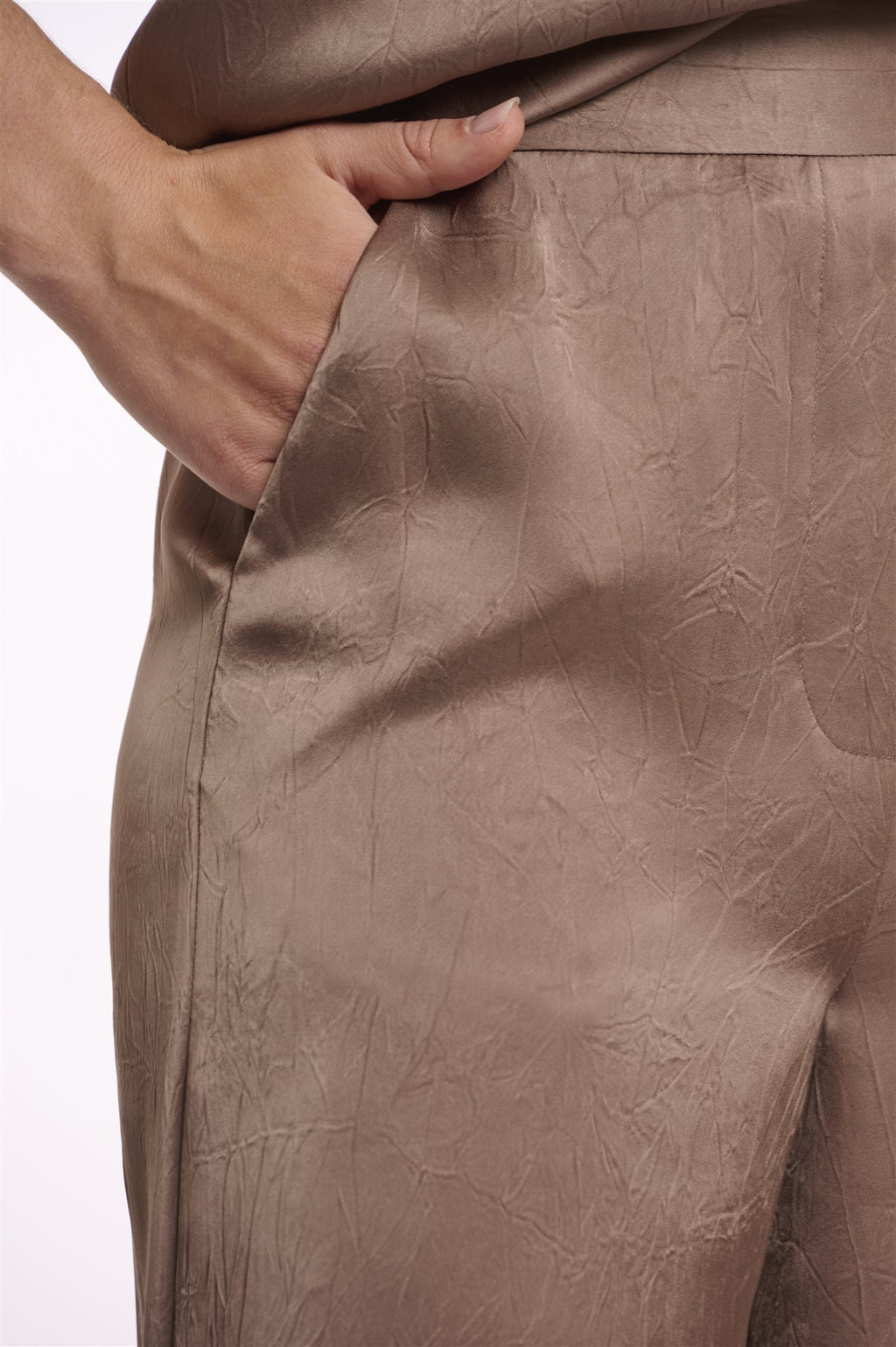 Satijnen Wide Leg Broek