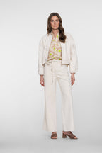 Wijde Jeans in Linnenmix